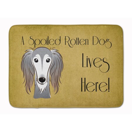 Carolines Treasures Saluki Spoiled Dog Lives Here Machine Washable Memory Foam Mat BB1477RUG